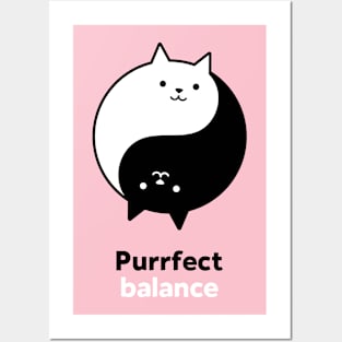 Ying Yang Cats Purrfect Posters and Art